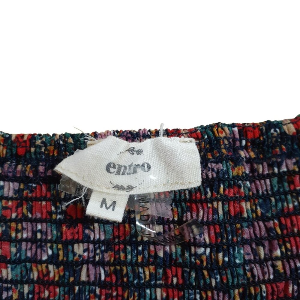 Entro A-Line Dress Womens Size Medium Multi Floral  Layered Square Neck - Picture 6 of 7